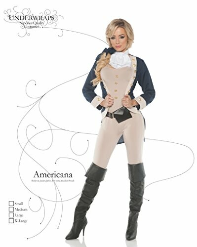 Woman in Americana costume with boots and jacket