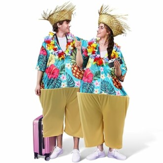 Toulite 6 Pcs Adult Tacky Tourist Costume